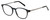 Profile View of Eyebobs Kibitzer Designer Blue Light Blocking Eyeglasses in Gloss Black Silver Unisex Round Full Rim Metal 48 mm