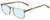Profile View of Eyebobs Mensch Designer Progressive Lens Blue Light Blocking Eyeglasses in Green Amber Brown Crystal Marble Unisex Square Full Rim Acetate 52 mm
