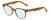 Profile View of Eyebobs Phone It In Designer Progressive Lens Blue Light Blocking Eyeglasses in Striped Gold Brown Marble Tortoise Unisex Round Full Rim Acetate 49 mm