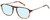 Profile View of Eyebobs Schmoozer Designer Blue Light Blocking Eyeglasses in Tortoise Havana Brown Gold Silver Unisex Square Full Rim Acetate 52 mm