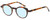 Profile View of Eyebobs Cabaret 2296-30 Designer Blue Light Blocking Eyeglasses in Crystal Tortoise Havana Brown Gold Ladies Round Full Rim Acetate 40 mm