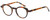 Profile View of Eyebobs Cabaret 2296-30 Designer Progressive Lens Blue Light Blocking Eyeglasses in Crystal Tortoise Havana Brown Gold Ladies Round Full Rim Acetate 40 mm