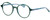 Profile View of Eyebobs Flip 2607-59 Designer Blue Light Blocking Eyeglasses in Blue Green Marble Ladies Round Full Rim Acetate 50 mm