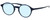 Profile View of Eyebobs Top Notch 2444-10 Designer Progressive Lens Blue Light Blocking Eyeglasses in Cobalt Blue Unisex Round Full Rim Acetate 47 mm