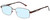 Profile View of Enhance EN3858 Designer Progressive Lens Blue Light Blocking Eyeglasses in Brown Gold Mens Rectangle Full Rim Metal 63 mm