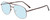 Profile View of Jubilee J5801 Designer Blue Light Blocking Eyeglasses in Brown Mens Pilot Full Rim Metal 58 mm