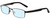 Profile View of OGA 2909S-MM012 Designer Blue Light Blocking Eyeglasses in Satin Brown Black Unisex Rectangle Full Rim Metal 55 mm