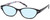 Profile View of Vera Bradley Adalynn Designer Blue Light Blocking Eyeglasses in Black Pink Blue Alpine Floral Ladies Cateye Full Rim Acetate 49 mm