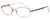 Profile View of Vera Bradley Maya Designer Blue Light Blocking Eyeglasses in Java Crystals Floral Blue Brown Ladies Oval Full Rim Titanium 56 mm