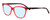 Profile View of Vera Bradley Molly Designer Blue Light Blocking Eyeglasses in Alpine Floral Crystal Red Purple Pink Ladies Cateye Full Rim Acetate 54 mm
