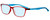 Profile View of Marie Claire MC6210-RBL Designer Blue Light Blocking Eyeglasses in Matte Crystal Red Blue Ladies Classic Full Rim Acetate 55 mm