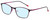 Profile View of Marie Claire MC6214-PFS Designer Progressive Lens Blue Light Blocking Eyeglasses in Purple Fuchsia Hot Pink Ladies Cateye Full Rim Stainless Steel 54 mm