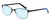 Profile View of Marie Claire MC6231-BBL Designer Blue Light Blocking Eyeglasses in Black Blue Ladies Cateye Full Rim Stainless Steel 51 mm