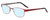 Profile View of Marie Claire MC6239-BUR Designer Blue Light Blocking Eyeglasses in Burgundy Red Black Ladies Classic Full Rim Stainless Steel 49 mm