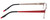 Side View of Marie Claire MC6239-BUR Designer Blue Light Blocking Eyeglasses in Burgundy Red Black Ladies Classic Full Rim Stainless Steel 49 mm