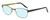 Profile View of Marie Claire MC6239-JAD Designer Progressive Lens Blue Light Blocking Eyeglasses in Black Jade Green Ladies Classic Full Rim Stainless Steel 49 mm