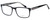 Profile View of Big&Tall 21 Designer Blue Light Blocking Eyeglasses in Black Crystal Mens Rectangle Full Rim Acetate 57 mm