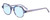 Profile View of Eyebobs Heda Letus Designer Blue Light Blocking Eyeglasses in Blue Pearl Silver Grey Marble Unisex Round Full Rim Acetate 47 mm