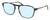 Profile View of Eyebobs Schmoozer 609 11 Designer Progressive Lens Blue Light Blocking Eyeglasses in Grey Tortoise & Gun Metal Unisex Square Full Rim Acetate 51 mm