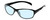 Profile View of Coyote BP-14 Designer Blue Light Blocking Eyeglasses in Gloss Black Unisex Wrap Full Rim Acetate 58 mm