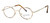 Profile View of Calabria MetaFlex L Gold-Demi Amber 38 mm Designer Blue Light Blocking Glasses