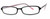 Profile View of Calabria Vivid 733 Designer Blue Light Blocking Glasses Black Pink Ladies 49mm