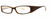 Profile View of Calabria Vivid 738 Designer Blue Light Blocking Glasses Mocha Ladies Cateye 54mm