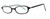 Profile View of Calabria Vivid 739 Designer Blue Light Block Glasses in Black Blue Cateye 46mm