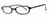 Profile View of Calabria Vivid 739 Designer Blue Light Blocking Glasses in Black Zebra Oval 46mm