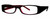 Profile View of Calabria Vivid 747 Designer Blue Light Blocking Glasses in Black Red Ladies 52mm