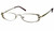 Profile View of Valerie Spencer Designer Blue Light Blocking Glasses 9118 in Silver Oval 49mm