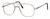 Profile View of Boulevard Boutique Designer Blue Light Block Glasses 3125 in Pewter Pilot 57mm