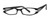 Profile View of Calabria Vivid 902 Designer Blue Light Blocking Glasses in Black-White Oval 49mm