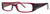 Profile View of Calabria Vivid 659 Designer Blue Light Block Glasses Red Unisex Rectangle 52mm