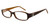 Profile View of Calabria Vivid 681 Designer Blue Light Blocking Eye Glasses in Brown Unisex 52mm