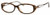 Profile View of Ernest Hemingway Designer Blue Light Blocking Glasses 4655 in Brown Oval 50mm