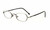 Profile View of Calabria FlexPlus 87 Pewter Designer Blue Light Block Glasses Ladies Oval 46mm