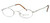 Profile View of Calabria MetaFlex H Shiny Chrome 44 mm Designer Blue Light Blocking Glasses