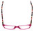 Top View of Calabria Viv Designer Blue Light Blocking Glasses 144 in Pink Ladies Oval 48mm