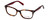 Profile View of Calabria Viv Designer Blue Light Blocking Glasses 149 Matte-Demi-Red Rectangle