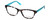 Profile View of Calabria Viv Designer Blue Light Blocking Glasses 867 in Demi-Blue Cateye 52mm