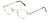 Profile View of Flex Collection Designer Blue Light Blocking Glasses FL-30 Gold 48mm Women Round