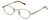 Profile View of Flex Collection Designer Blue Light Blocking Glasses FL-46 in Gold-Tortoise 44mm