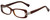 Profile View of Calabria Designer Blue Light Blocking Glasses 853 Cocoa Ladies Acetate Oval 56mm