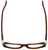 Top View of Calabria Designer Blue Light Blocking Glasses 853 Cocoa Ladies Acetate Oval 56mm