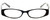 Front View of Calabria Designer Blue Light Blocking Glasses 854 Ebony Unisex Acetate Oval 60mm