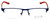 Front View of Calabria Viv Designer Blue Light Blocking Glasses 390 in Navy 54mm Unisex 54mm