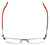 Top View of Calabria Viv Designer Blue Light Blocking Glasses 390 in Navy 54mm Unisex 54mm