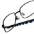 Close Up View of Reebok Designer Blue Light Blocking Glasses R1002-BLK Matte-Black 51mm Rectangle