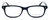 Front View of Ernest Hemingway Designer Blue Light Blocking Glasses H4617 in Black 52mm Square